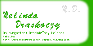 melinda draskoczy business card